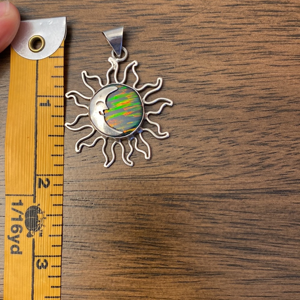 🌞🌙 🌚 Sun & Moon Sterling Silver Pendant